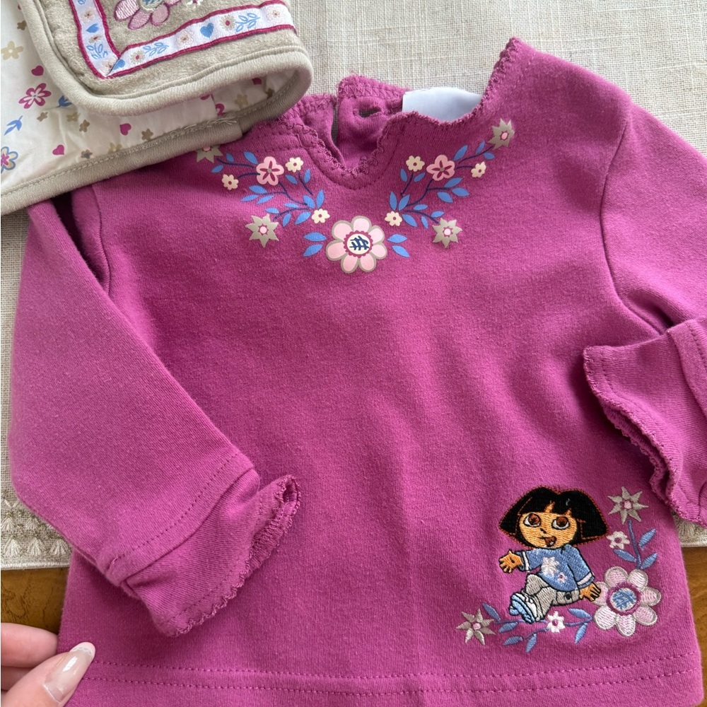 vintage dora early 2000s two piece top set size 12 months - Picture 2 of 5